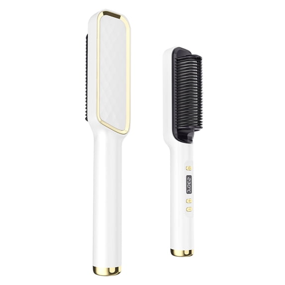 Ion Hair Straightening Comb-Hair Straightening Brush And Iron With Nano-titanium Coating For Uniform Heating LED Screen Styling Tool