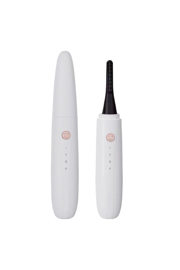 Ion Perm Rechargeable Electric Eyelash Curler, 3-Level Adjustable Temperature, White