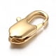 Ion Plating(IP) 304 Stainless Steel 18x9x4mm Lobster Claw Clasps Golden Hole: 1x1.5mm