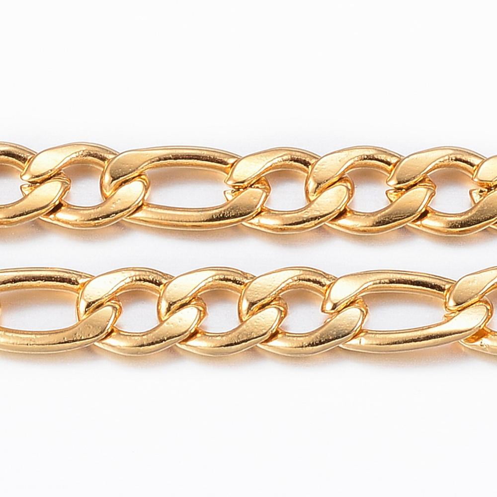 Ion Plating(IP) 304 Stainless Steel Figaro Chains Unwelded with Spool ...