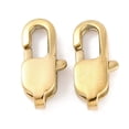 thumbnail image 1 of Ion Plating(IP) 304 Stainless Steel Lobster Claw Clasps Golden 11x5.5x3.5mm Hole: 1mm 2pc, 1 of 3