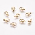 thumbnail image 1 of Ion Plating(IP) 304 Stainless Steel Lobster Claw Clasps Parrot Trigger Clasps Golden 11x7x3.5mm, 1 of 2