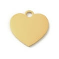 thumbnail image 1 of Ion Plating(IP) 304 Stainless Steel Pendants Stamping Blank Tag Heart Charm Real 18K Gold Plated 20x20x1.5mm Hole: 3mm, 1 of 3