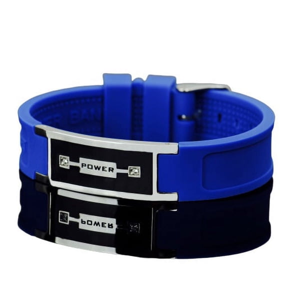 Ion Power Bracelet EMF Protection, 2000 Gauss Health Magnets, Far Infra Red - Color:Blue