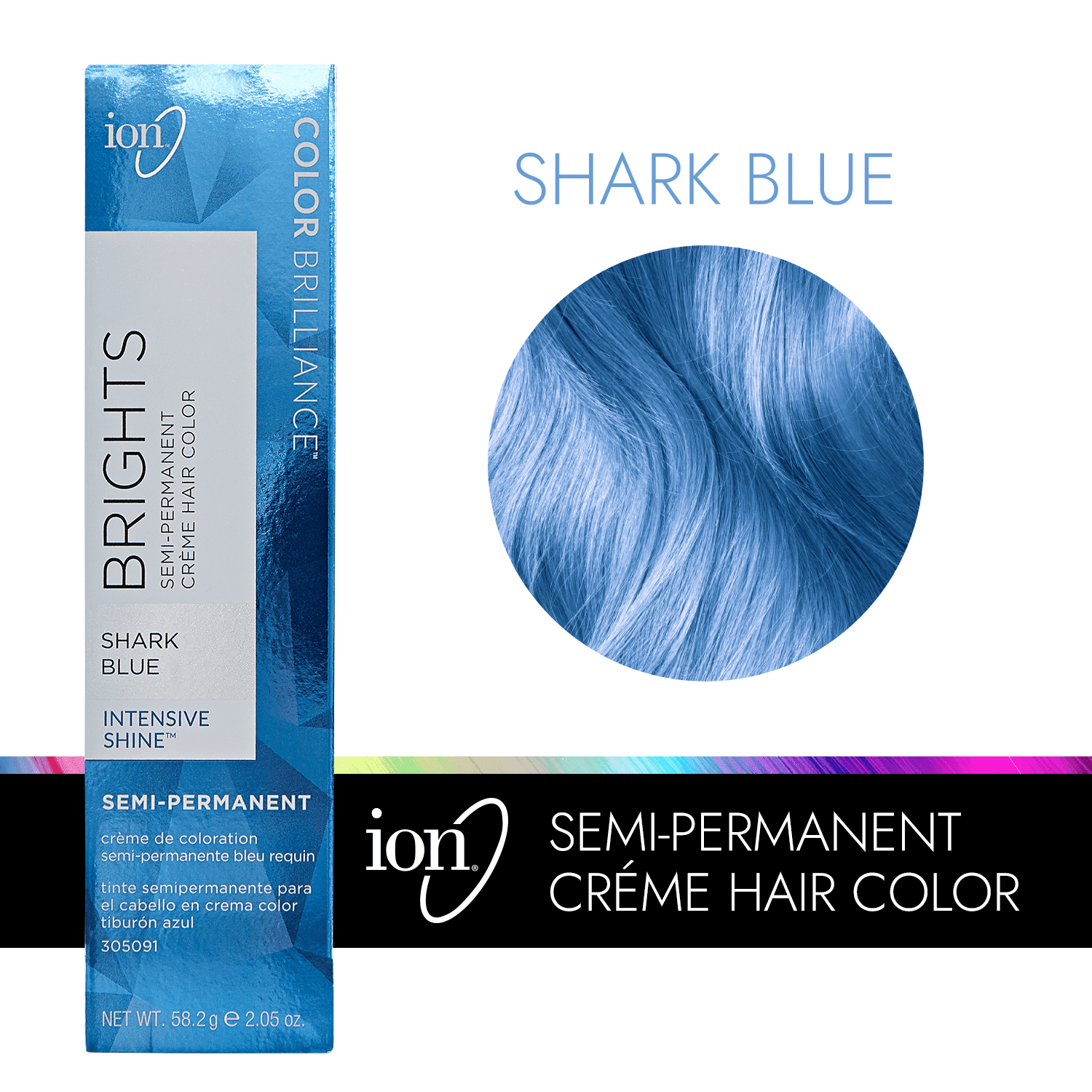Ion Shark Blue Semi Permanent Hair Color Shark Blue