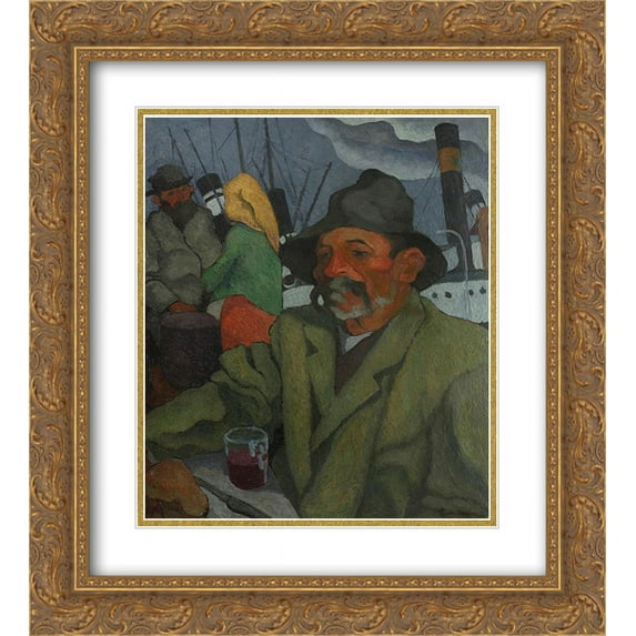 Ion Theodorescu Sion 2x Matted 20x24 Gold Ornate Framed Art Print 'At Rest'