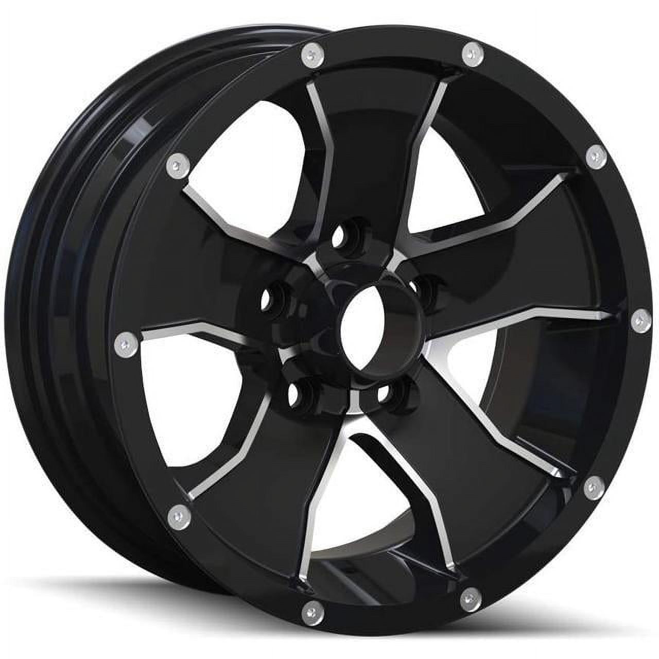 14" Inch 5x114.3 Wheel Rim TRAILER WHEELS 14 14x6 +0mm BLACK MACHINED