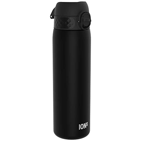 Ion8 Sport Water Bottle- Leakproof and BPA-free Water Bottle - Fits in  Lunch Boxes, Handbags, Car Cup Holders, Backpacks and Bike Holders, 17 oz /  500 ml (Pack of 1) - OneTouch 2.0 - Black 2.0 