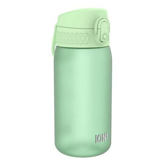 Ion8 Sport Water Bottle- Leakproof and BPA-free Water Bottle - Fits in Lunch Boxes, Handbags, Car Cup Holders, Backpacks and Bike Holders, 12 oz / 350 ml (Pack of 1) - OneTouch 1.0 - Sonic Green