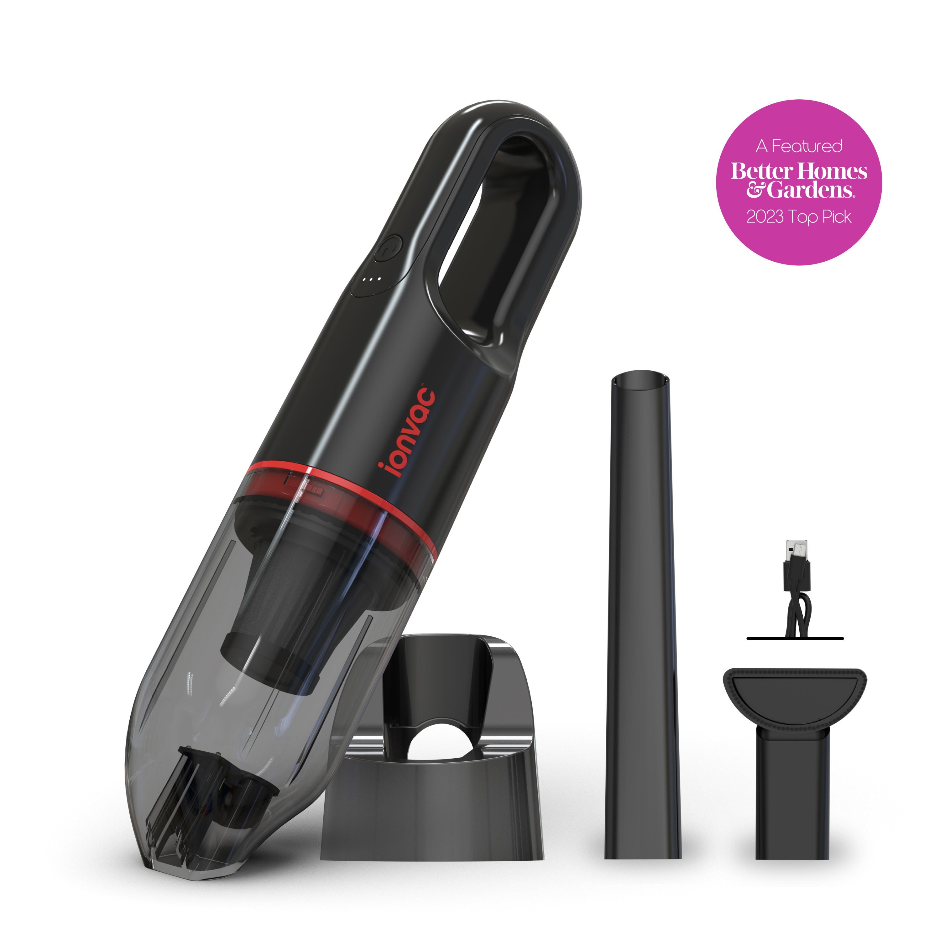 IonVac Cordless Vacuum, Lightweight Handheld Cordless Vacuum Cleaner, USB Charging, Multi-Surface, New - image 1 of 13