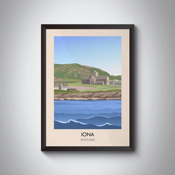 Iona Scotland Inner Hebrides Iona Abbey Island Decor, Unframed Paper Poster 16x20in