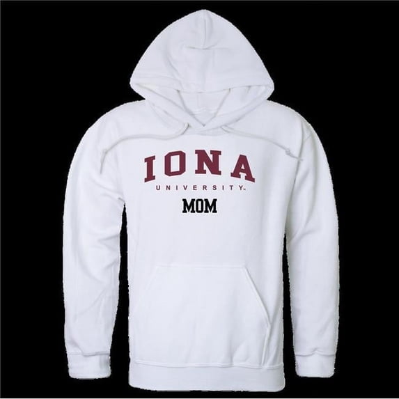 Iona University Gaels Mom Hoodie, White - Extra Large