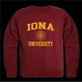 thumbnail image 1 of Iona University Gaels Seal Crewneck Sweatshirt, Maroon - Small, 1 of 1