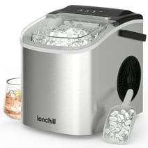 Ionchill Quick Cube Ice Machine, 26lbs/24hrs Portable Countertop Bullet Cubed Ice Maker