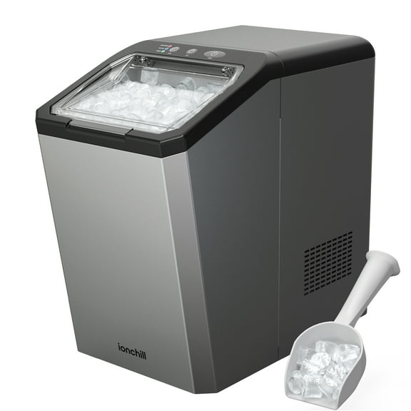 Ionchill QuickCube 3L Capacity Nugget Ice Maker, Stainless Steel