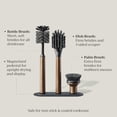 thumbnail image 1 of Ionic Brush Set with Magnetized Stand, Stainless Steel Handles and Replaceable Heads for Kitchen Cleaning, 1 of 7