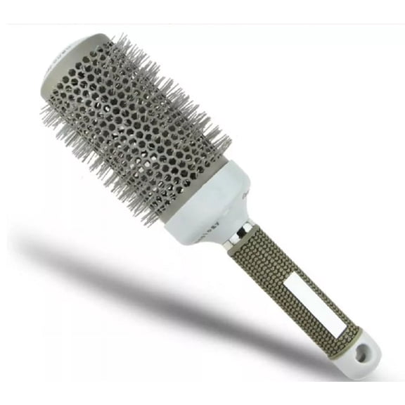 Ionic Ceramic Round Hair Brush 2 Inch, Boar Bristle Blow Dry Brush for Volume, Straightening and Smooth Styling, Heat Resistant Barrel Hair Styling Brush TIKA