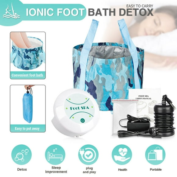 Ionic Detox Bath Spa Cleanse Machine with Foldable Tub Personal Foot Massage