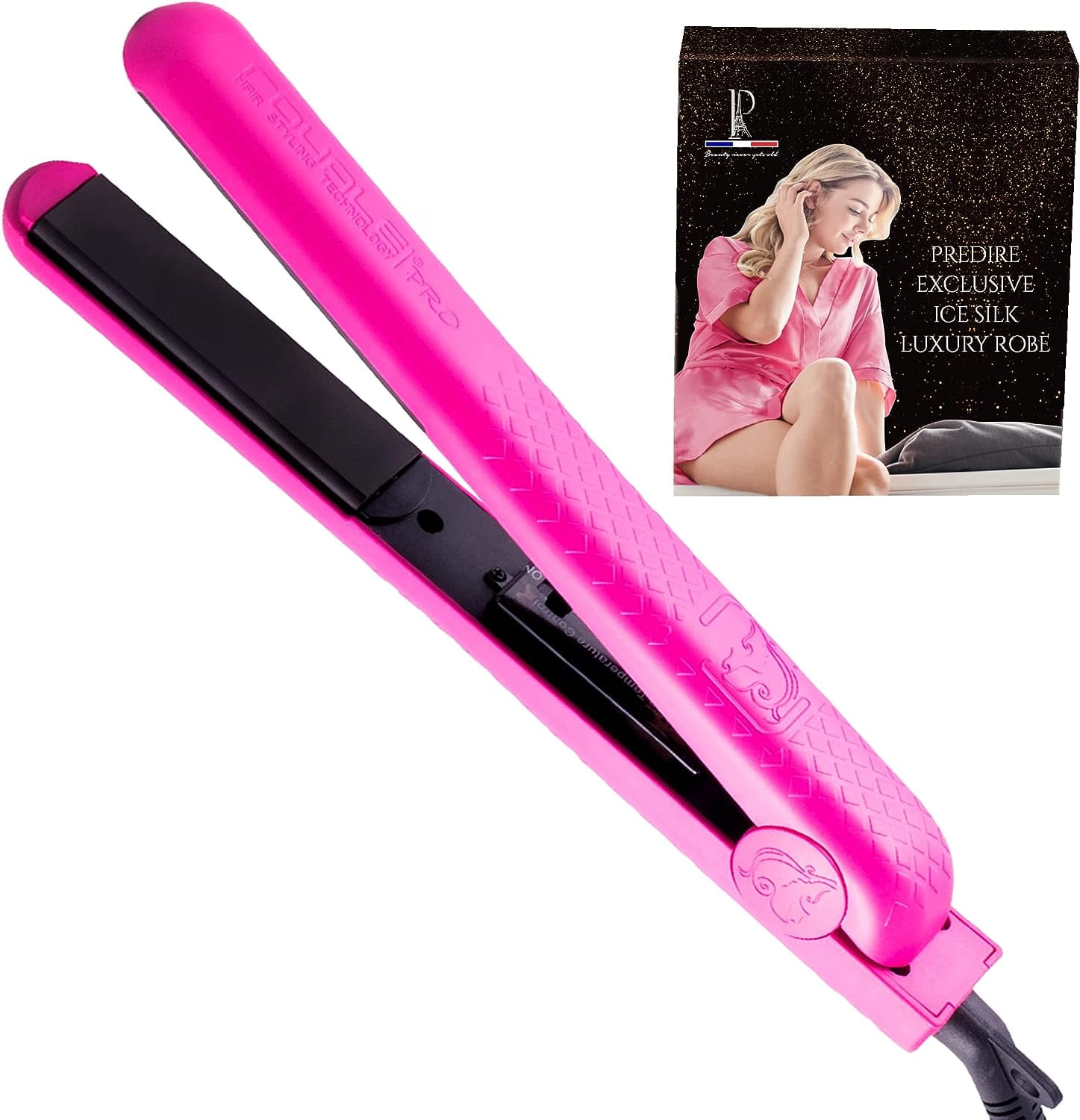 Ionic Flat Iron Luxury Ceramic Tourmaline 2 in 1 Hair Straightener