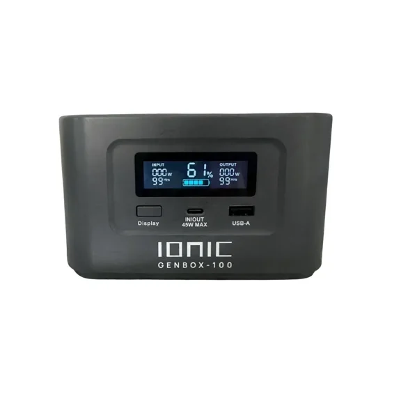 Ionic 100W Portable Power Station - USB-C 100W Power Bank for Phones, Laptops, and Tablets - GENBOX-100