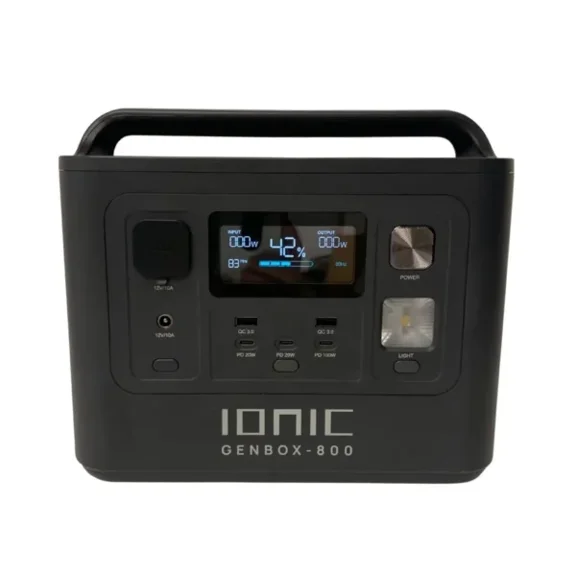 Ionic 800W Portable Power Station - 800W Sine Wave Backup Power Supply for Outages and Emergencies - GENBOX-800