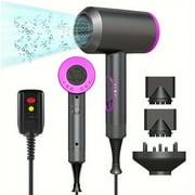 Ionic Hair Dryer, 1800W Professional Blow Dryer (With Powerful AC Motor), Negative Ion Technolog, 3 Heating/2 Speed/Cold Settings, Contain 2 Nozzles And 1 Diffuser, For Home Salon Travel Woman, Holid