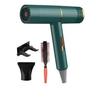 Ionic Hair Dryer Blow Dryer, 3 Heat Settings, 3 Speed Slide Switch, Cool Shot Button,1 Diffuser, 1 Shelves & 1 Curling Combs for All Hair Types for Salon Home Travel Hair Styling, Green