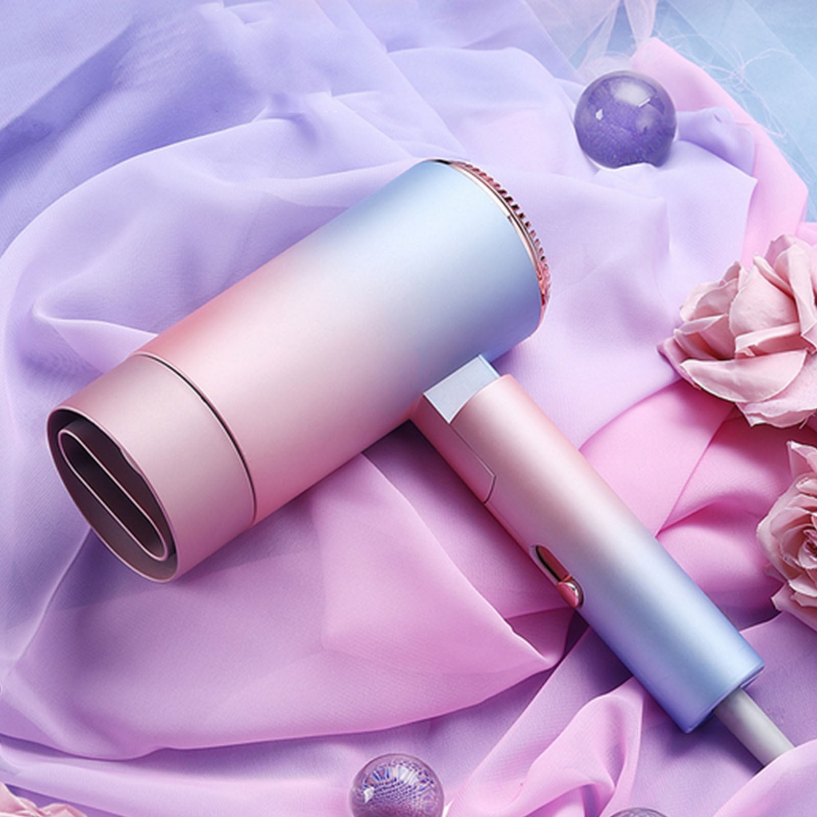 Ionic Hair Dryer Qwtwty Foldable Mini Home 3-speed Strong Wind Student Dormitory Special Silent Hair Dryer