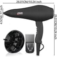thumbnail image 1 of Ionic Hair Dryer with Diffuser & Comb - Lightweight Quiet Infrared Blow Dryer for Fast Drying, 1 of 8