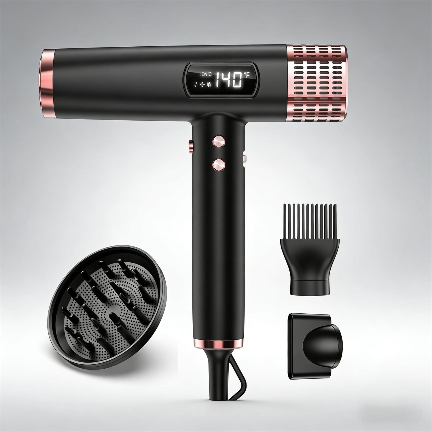 Ionic Hair Dryer with Diffuser, Dual Voltage