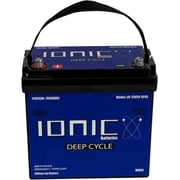 Ionic Lithium 12V 50Ah LiFePO4 Deep Cycle Battery No B.T. - Perfect for Trolling Motors, Lift Gates, Floor Sweepers, RVs, Solar Panel Energy storage