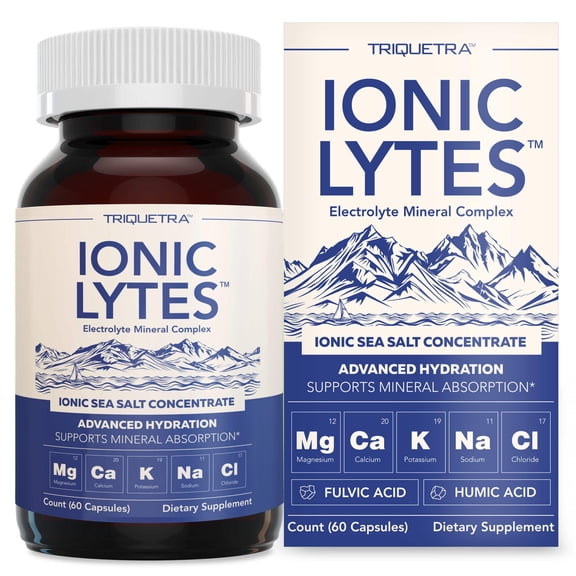 Triquetra Health Ionic Lytes Electrolyte Mineral Complex with Fulvic  Humic Acid - Capsules
