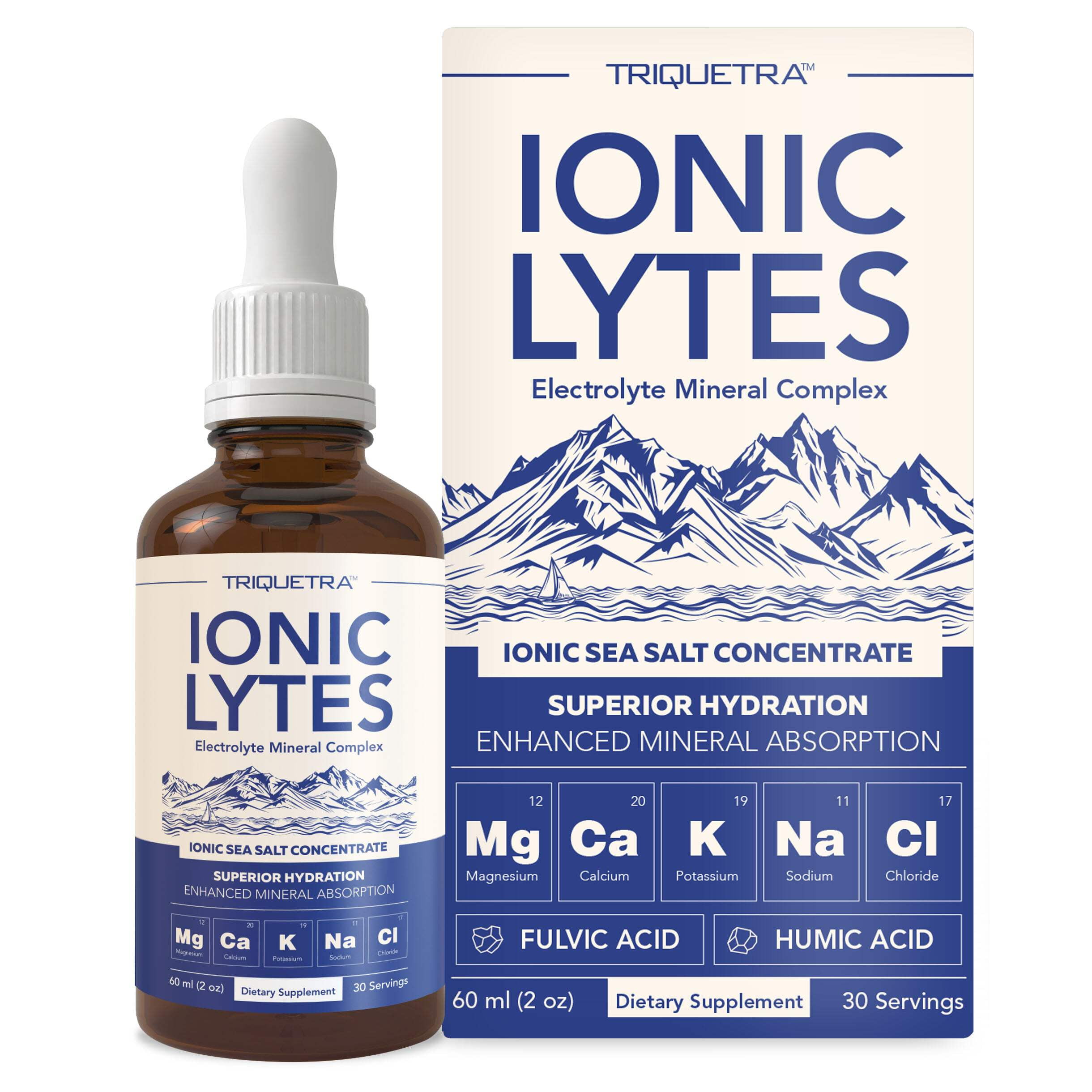 Triquetra Health Ionic Lytes™ Electrolyte Mineral Complex with Fulvic  Humic Acid - Liquid