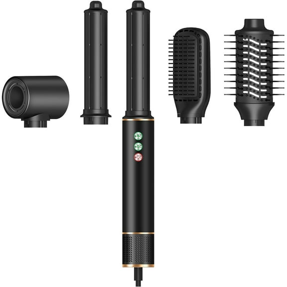 5-in-1 Professional Hair Styler with 110,000 RPM Motor & Ionic Technology - Multi-Styler Hot Air Brush Kit for Fast Drying, Curling, & Volumizing