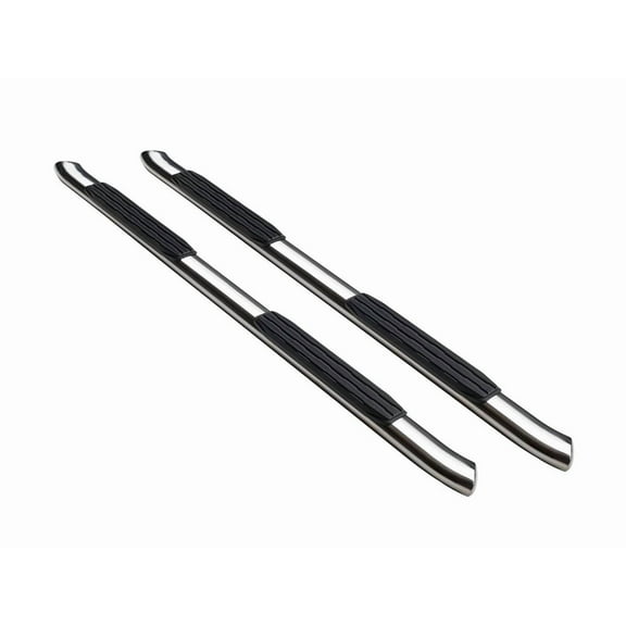 Ionic by RealTruck 5" Stainless Steel Curved Nerf Bars Truck Side Steps Compatible with 2007-2018 Chevrolet Silverado GMC Sierra Double Cab Only Rocker Mount