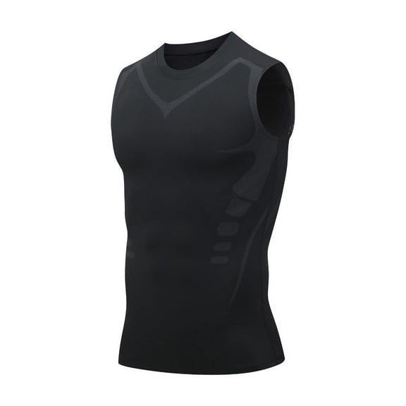 Ionic Shaping Vest For Men Ice-Silk Slimming Vest Body Shaper Compression Shirts Tank Top Tummy Control Sleeveles Fitness Shirts
