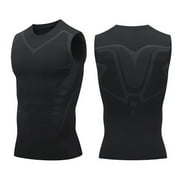 Ionic Shaping Vest, Guys Mens Chest Gynecomastia Compression Top to Build a Body,Mens Slimming Body Shaper Vest, Gynecomastia Compression Shirts, Tummy Control Undershirts