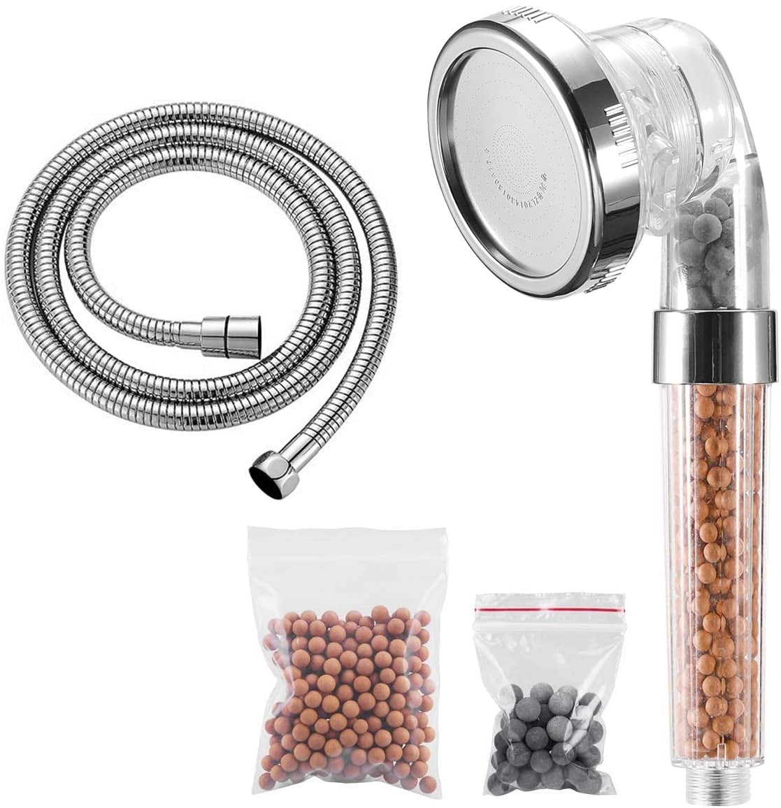 Ionic Shower Heads and Hose 2m,3 Modes Adjustable Handheld Shower Heads