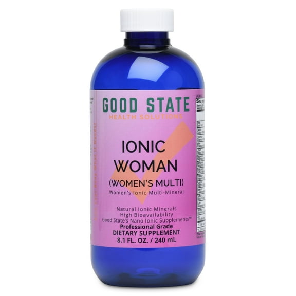 Good State Ionic Woman Women's Liquid Ionic Multi-Mineral, 8 Fl Oz, 57 Servings, Supports Women's Health and Vitality