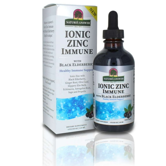 Ionic Zinc Immune with Black Elderberry Liquid 4oz