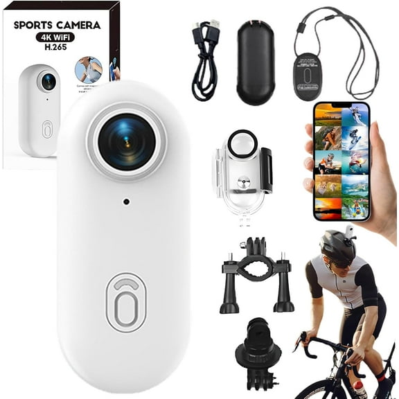 IonicSwift - RideView Hands-Free POV Camera for Equestrians, 4K UHD RideView Equestrian Camera, Mini Sports Action Cam with Magnetic Clip and Bracket,for Cycling,Diving,Equestrian