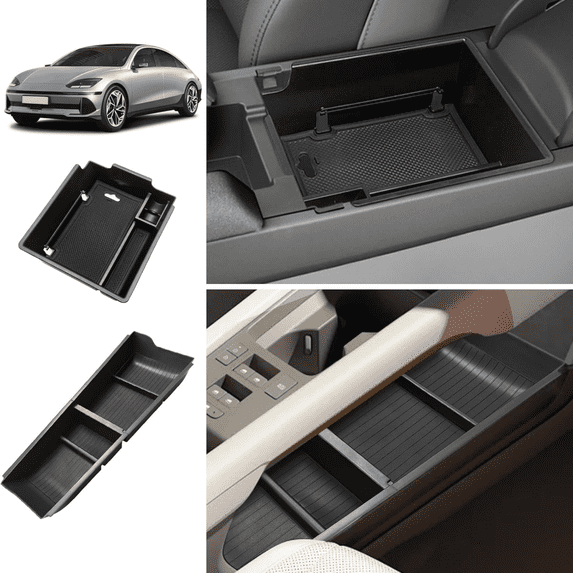 Console Rear Lower Tray For Ioniq6 Armrest Storage Box and Lower Center Console Organizer Tray ...
