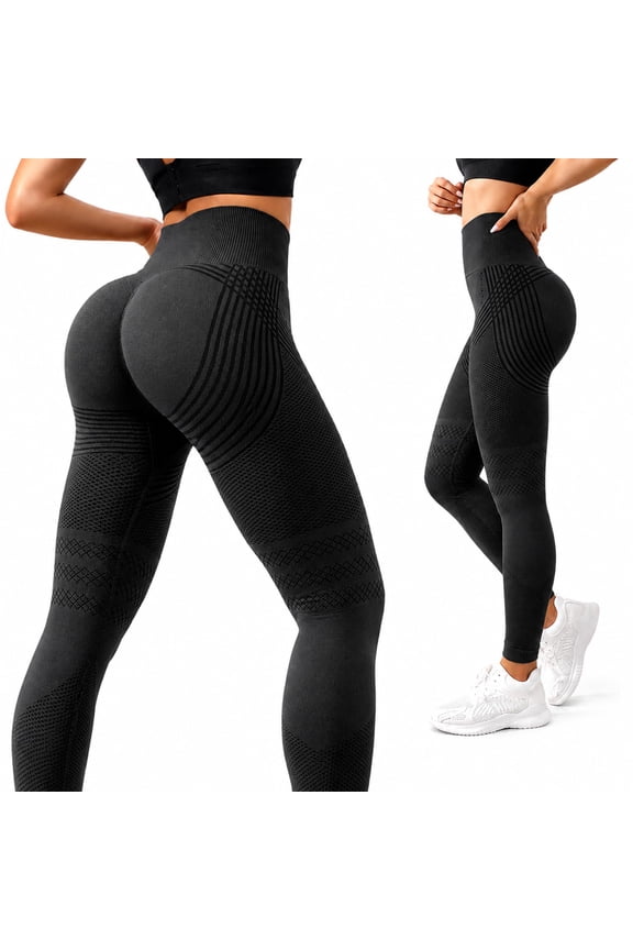 Ionix 3D Cellulite-Reducing Leggings for Women, High Waisted Tummy Control Butt Lifting Yoga Pants, Seamless Compression Workout Leggings, Squat Proof Stretch Activewear