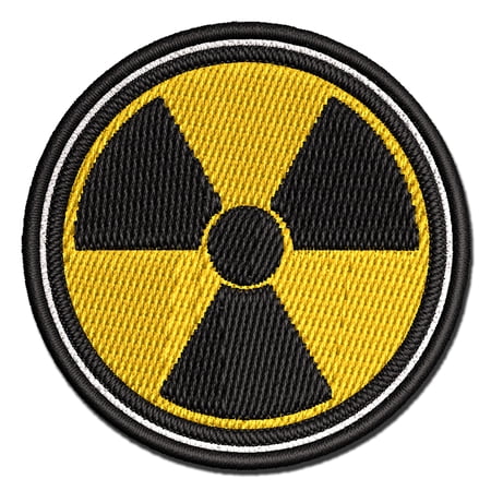 Ionizing Radiation Radioactive Trefoil Symbol Applique Multi-Color Embroidered Iron-On Patch - 2.5 Inch Small