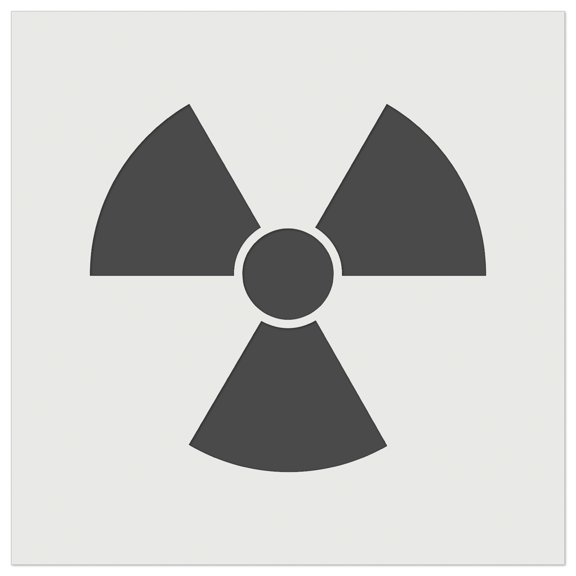 Ionizing Radiation Radioactive Trefoil Symbol DIY Cookie Wall Craft Stencil - 4.5 Inch