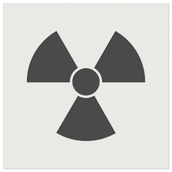 Ionizing Radiation Radioactive Trefoil Symbol DIY Cookie Wall Craft Stencil - 5.5 Inch