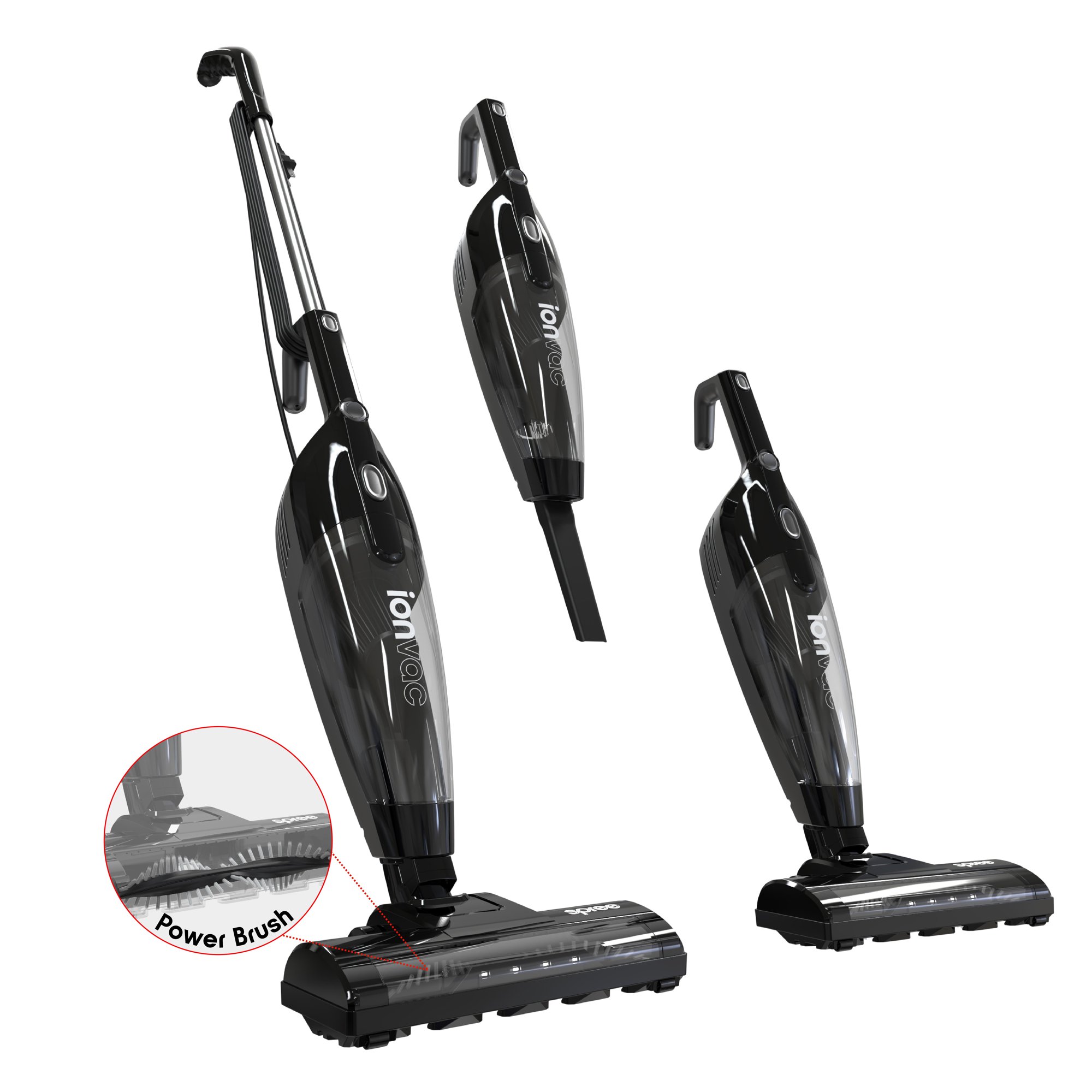 Ionvac Spree 3-in-1 Vacuum Cleaner, Multi-Surface Vacuum Lightweight Upright/Handheld with Carpet Cleaner Brush