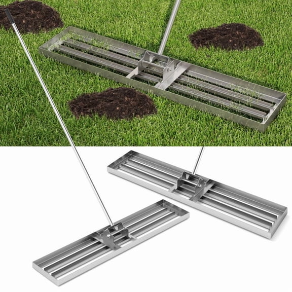 Iorbur Lawn Leveling Rake 46 x 10 Inch Heavy Duty Lawn Level Tool for Soil