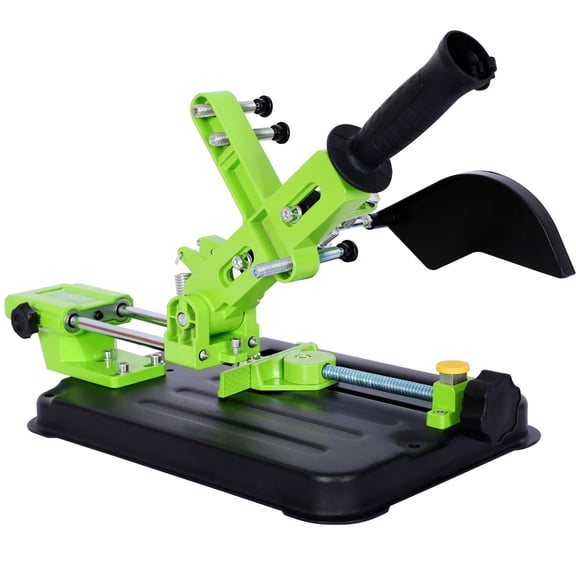 Iorbur Universal Angle Grinder Stand,Grinder HOlder Sliding Handle bracket,Upgraded Cast Iron Base ,Cutting Angle Adjustable for 100 and 125 Angle Grinder
