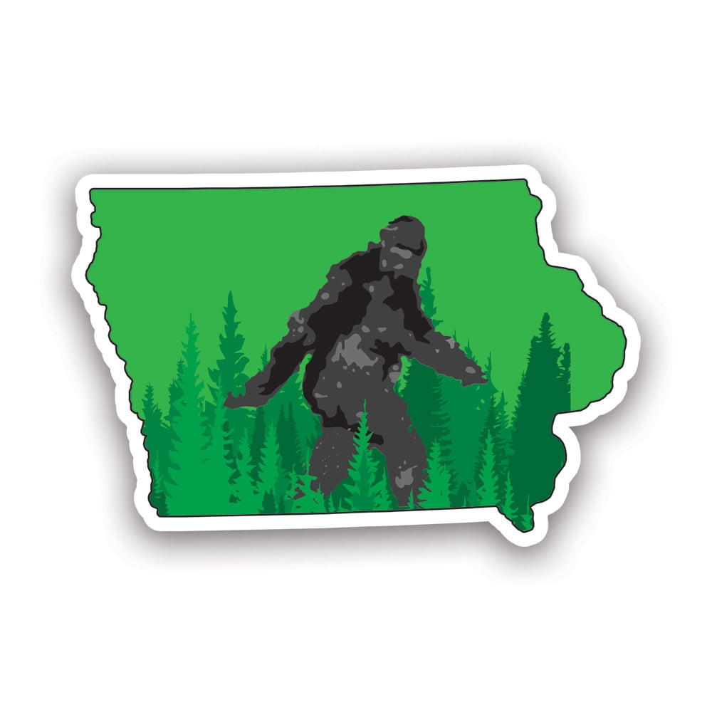 Iowa Sasquatch Hunting Permit Sticker Die Cut Decal Bigfoot - Foto 6